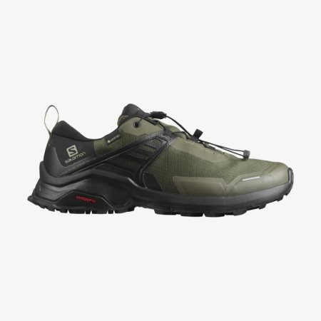Salomon X RAISE GORE-TEX Mens Hiking Shoes Olive UK PSJV